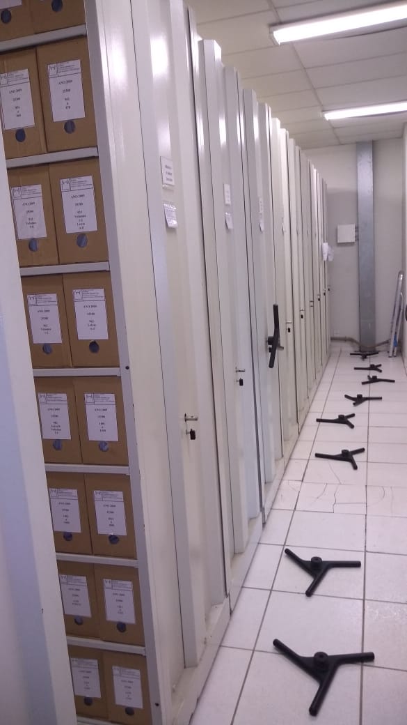 Manutenção preventiva e corretiva em um sistema de arquivamento deslizante